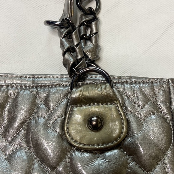 ON HOLD! 💖 Betsy Johnson Silver Heart Tote - Picture 6 of 13